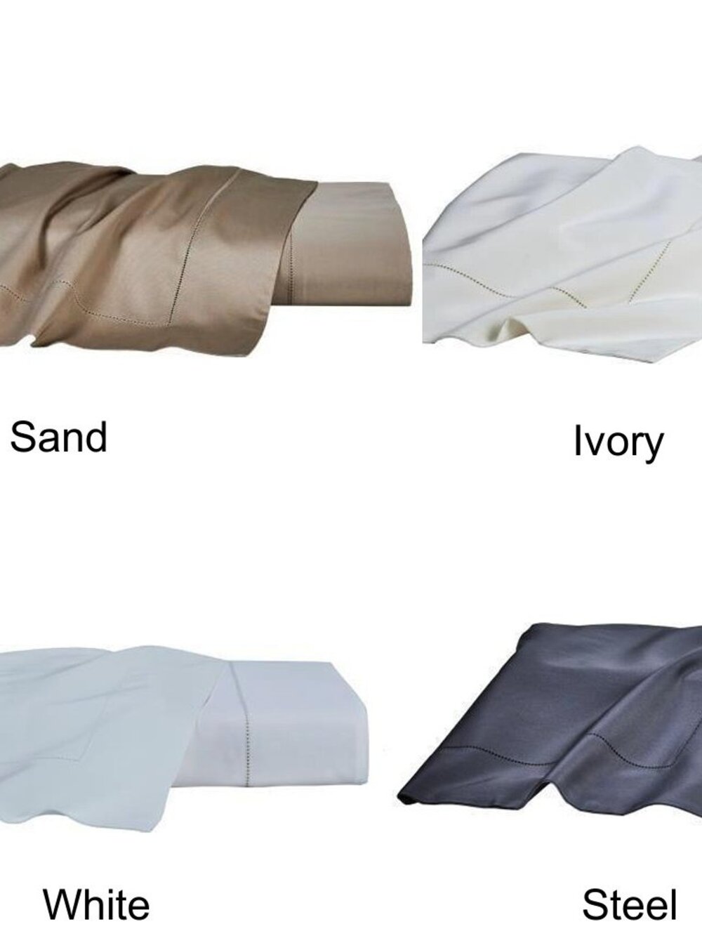 FRETTE MONZA SATEEN QUEEN 4-PIECE SHEET SET IVORY - Picture 3 of 3